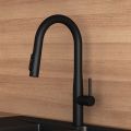 Orabella Pure water black matt - Single lever kitchen mixer with pull out spray 2 exits