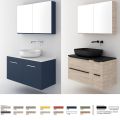 Orabella Solid Surface 100 - Wall hung bathroom furniture for countertop washbasin