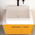 Orabella Solid Surface 70 - Wall hung bathroom furniture for countertop washbasin