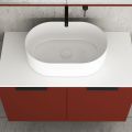 Orabella Solid Surface 90 - Wall hung bathroom furniture for countertop washbasin