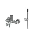 Orabella Terra Gun Metal Light - Single lever bath shower mixer