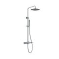 Orabella Terra Gun Gun Metal Light - Shower column with a circular shower head Ø250