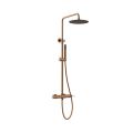 Orabella Terra Rose Gold - Shower column with a circular shower head Ø250