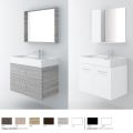 Orabella Touch 81 - Wall hung bathroom furniture with porcelain Tecla washbasin
