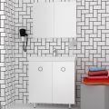 Orabella Vanity 80 Long - Floor standing bathroom furniture with porcelain Ege washbasin