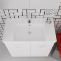 Orabella Vanity 80 Long - Floor standing bathroom furniture with porcelain Ege washbasin