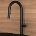 Orabella Vertigo black matt - Μπαταρία Κουζίνας με αποσπώμενο ντουζ 2 ροών