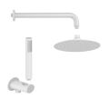 SET Κεφαλή ντουζ Orabella White matt - Βραχίονας ντουζ ,παροχή σπιράλ και μεταλλικό τηλέφωνο