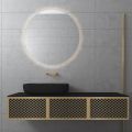 Base Wire Black 150 with a tiltable door and a Gold profile