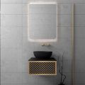 Base Wire Black 50 with a tiltable door and a Gold profile