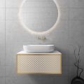Wire Luxury 80 - Wall hung bathroom furniture for countertop washbasin