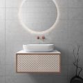 Wire Luxury 80 - Wall hung bathroom furniture for countertop washbasin