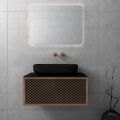 Wire Luxury 80 - Wall hung bathroom furniture for countertop washbasin