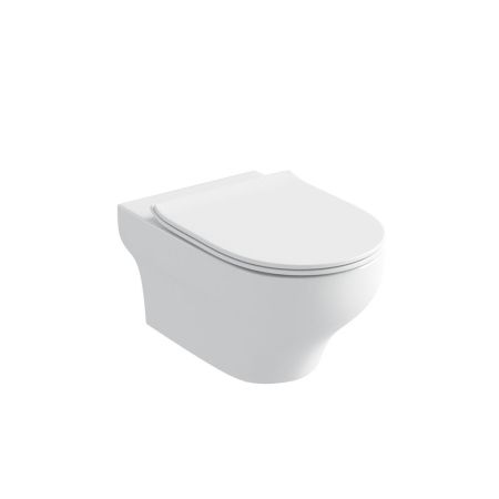 Olympia Clear Rimless White glossy - Λεκάνη κρεμαστή