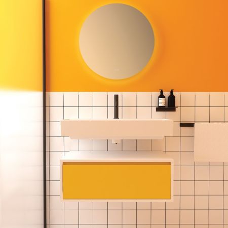 Orabella Drawer Amabile 60|80|100 - Κρεμαστό Έπιπλο Μπάνιου με πορσελάνινο νιπτήρα Tecla