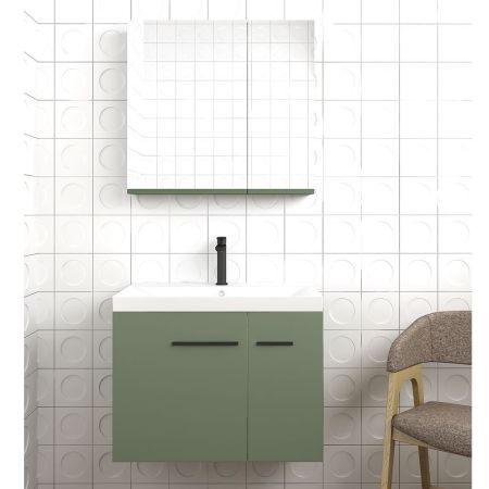 Orabella Miren 71 - Κρεμαστό Έπιπλο Μπάνιου με πορσελάνινο νιπτήρα Orabella